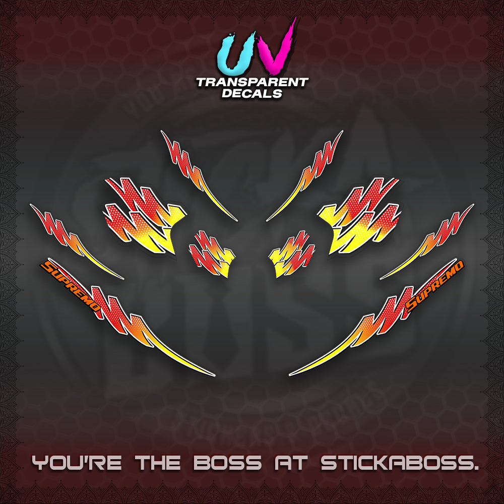 ADV 160 UV TRANSPARENT STRIPING(2 TONE PUTREA VIRDIAN) STICKER DECALS By STICKABOSS