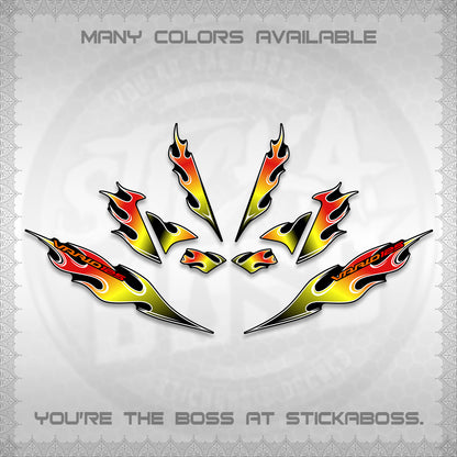 CLICK 125 V4 VARIO DECALS (2026 MOTIF FLAME 2 TONE)STICKER DECALS By STICKABOSS