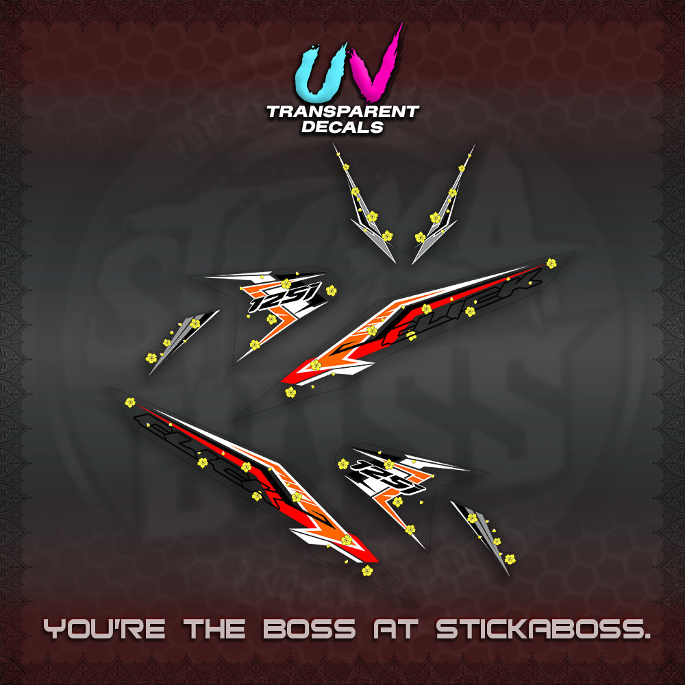 CLICK V2 UV TRANSPARENT VARIO DECALS (MOTIF POLET SAKURA DESIGN)STICKER DECALS By STICKABOSS