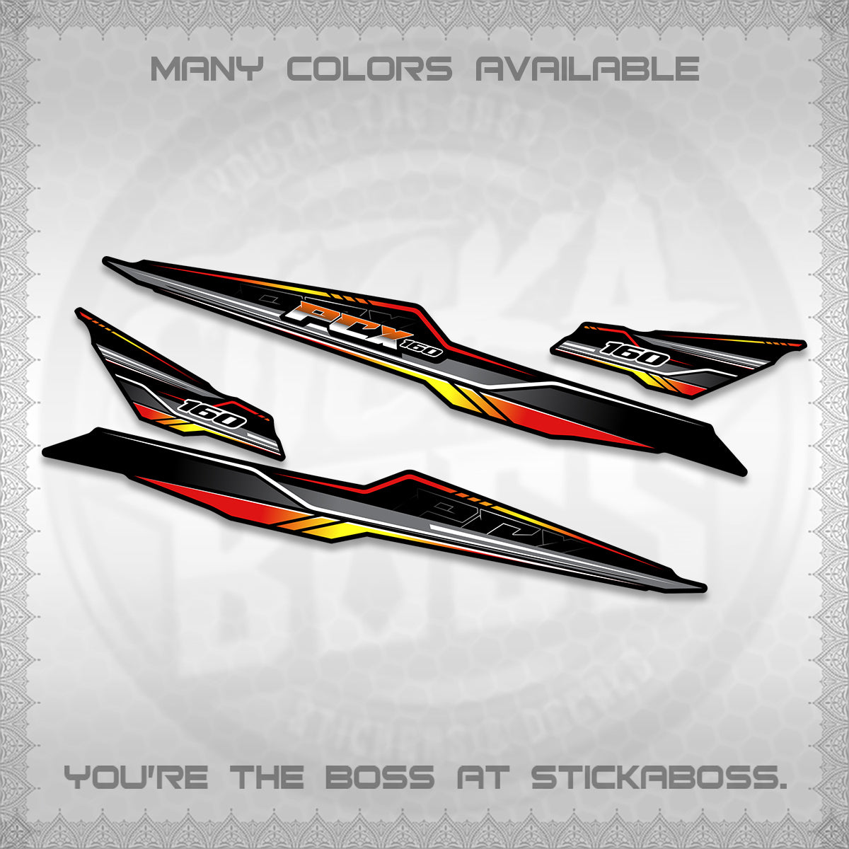PCX 155 160 INDO DECALS (P007 NEW DESIGN)STICKER DECALS By STICKABOSS