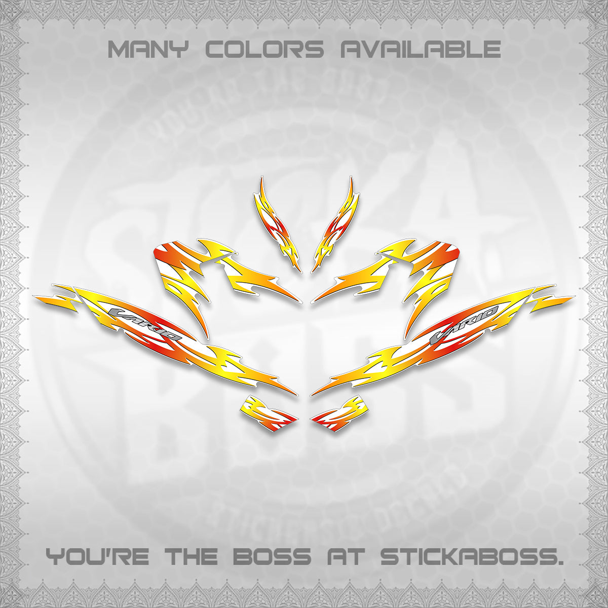 CLICK 125 V4 INDO VARIO FOR WHITE DECALS (2026 NUSANTARA STRIPING) STICKER DECALS By STICKABOSS