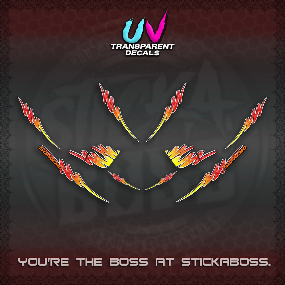 AEROX V2 UV TRANSPARENT STRIPING DECALS (2 TONE PUTRA VIRDIAN)STICKER DECALS By STICKABOSS (Copy)