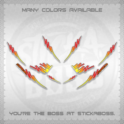 AEROX V2 FOR WHITE STRIPING DECALS (2 TONE PUTRA VIRDIAN)STICKER DECALS BY STICKABOSS