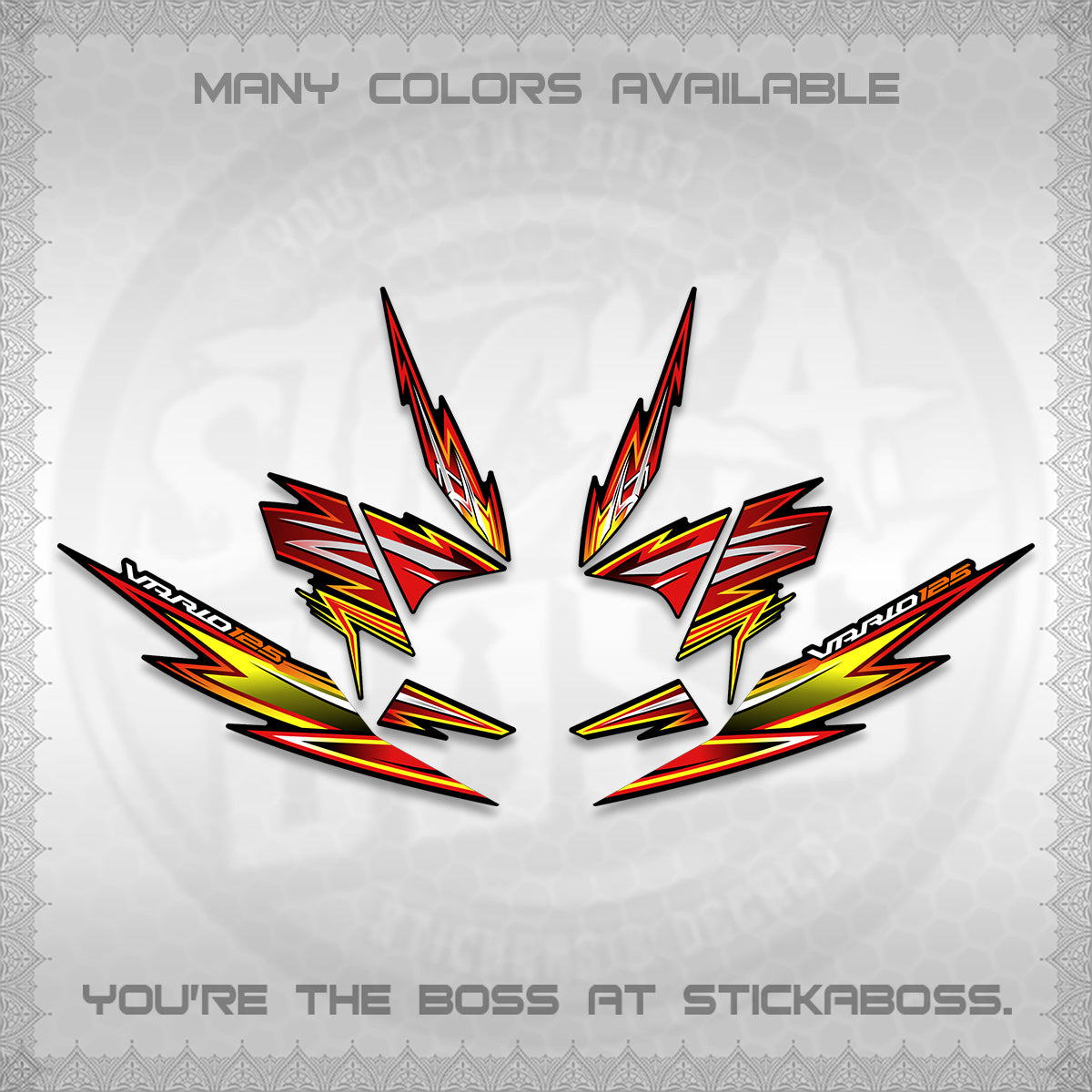CLICK 125 V4 INDO VARIO DECALS (2026 VANDOREN STYLE) STICKER DECALS By STICKABOSS