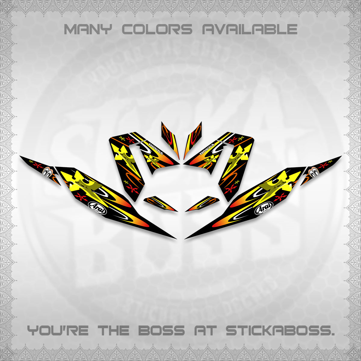 CLICK 125 V4 DECALS (2026 ARAI STAR RACING DESIGN) STICKER DECALS By STICKABOSS