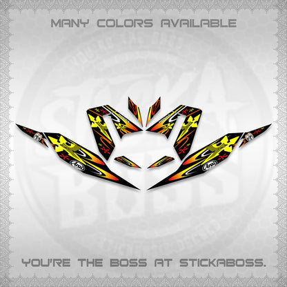 CLICK 125 V4 DECALS (2026 ARAI STAR RACING DESIGN) STICKER DECALS By STICKABOSS
