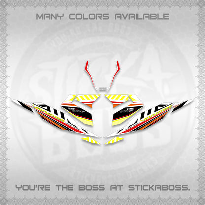 CLICK 125 V4 VARIO FOR WHITE DECALS (2026 VR0007 DESIGN) STICKER KITS By STICKABOSS