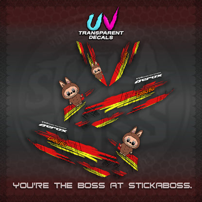 AEROX V2 UV TRANSPARENT DECAL(STUFF TOY 2 TONE)STICKER DECALS By STICKABOSS