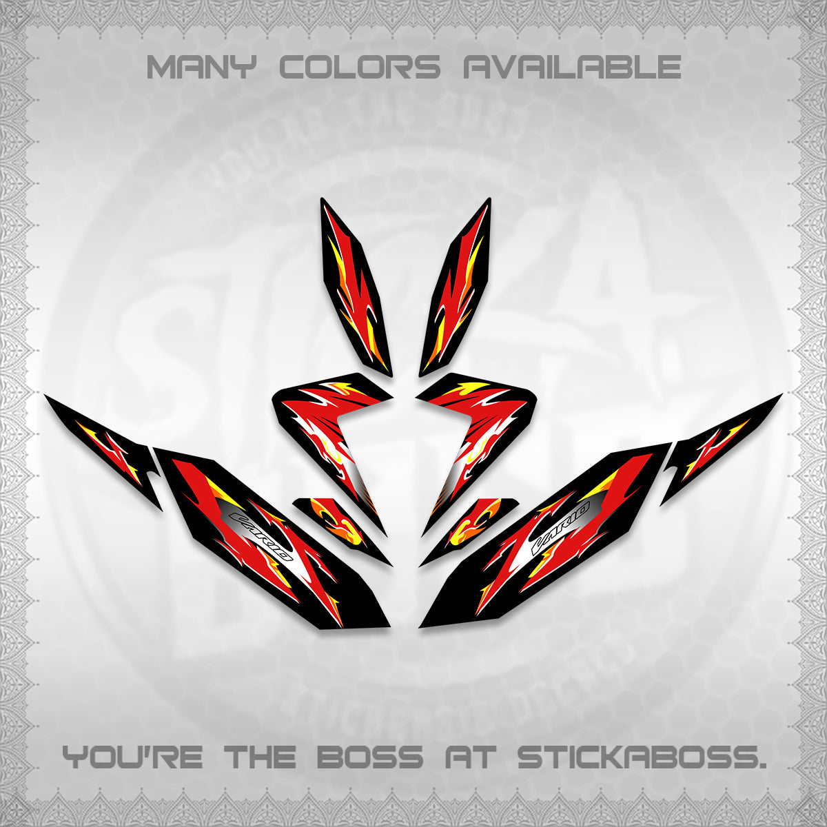 CLICK 125 V4 VARIO DECALS (2026 MODERN TRIBAL DESIGN) STICKER KITS By STICKABOSS