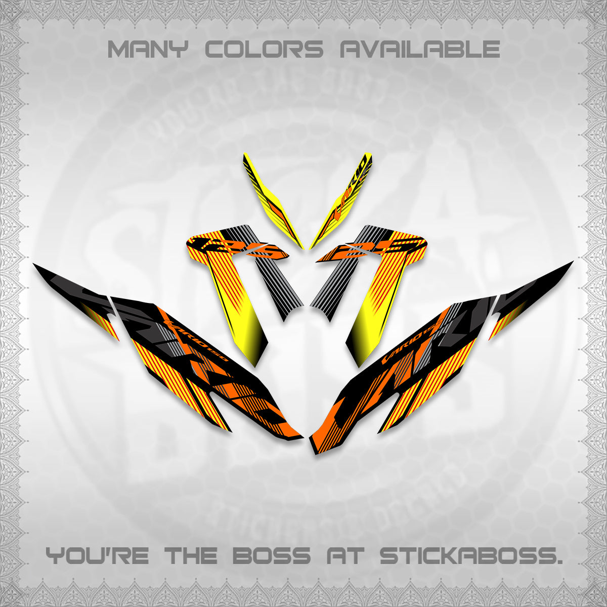 CLICK 125 V4 MALAYSIAN VARIO DECALS (2020 DESIGN) STICKER DECALS By STICKABOSS