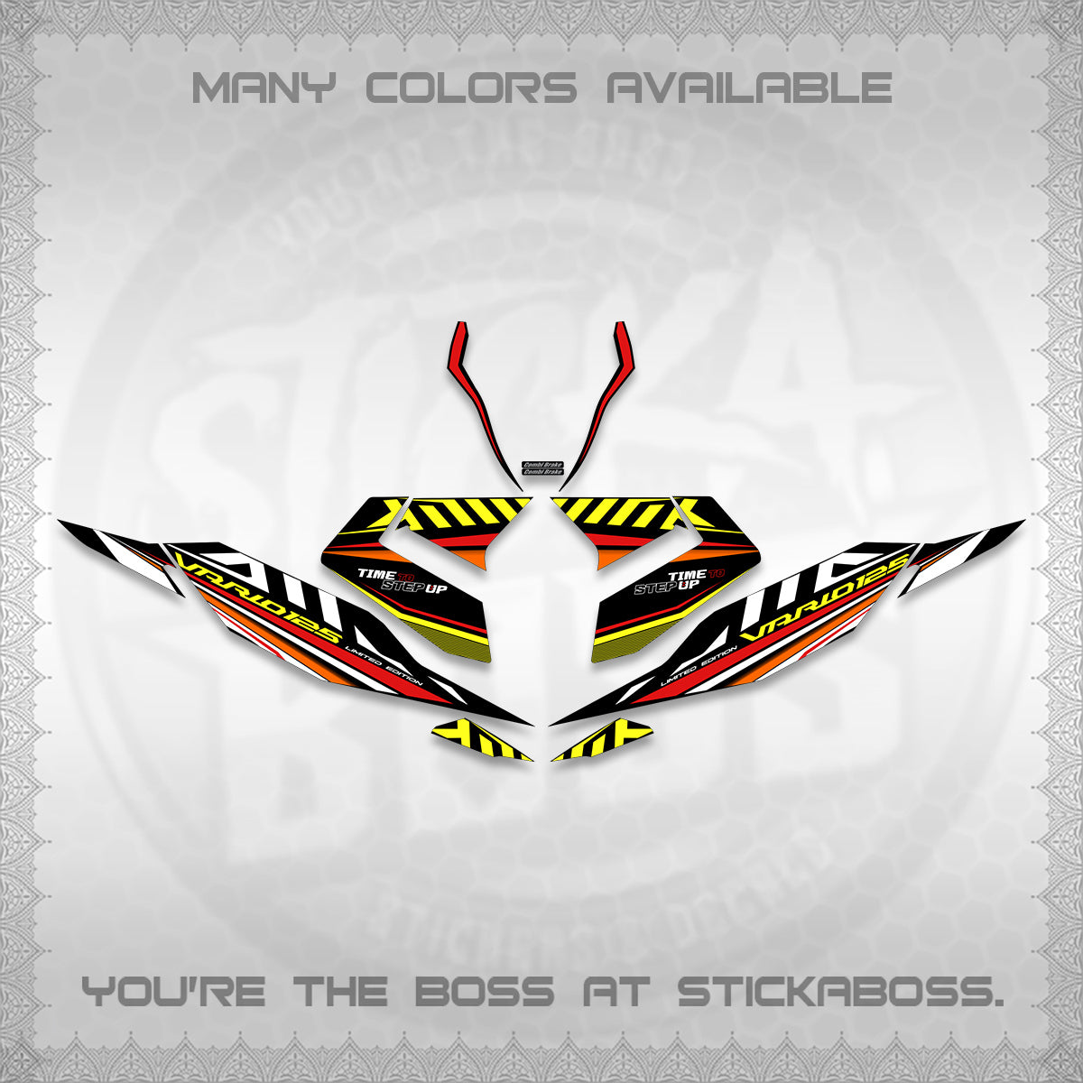 CLICK 125 V4 VARIO DECALS (2026 VR0007 DESIGN) STICKER KITS By STICKABOSS