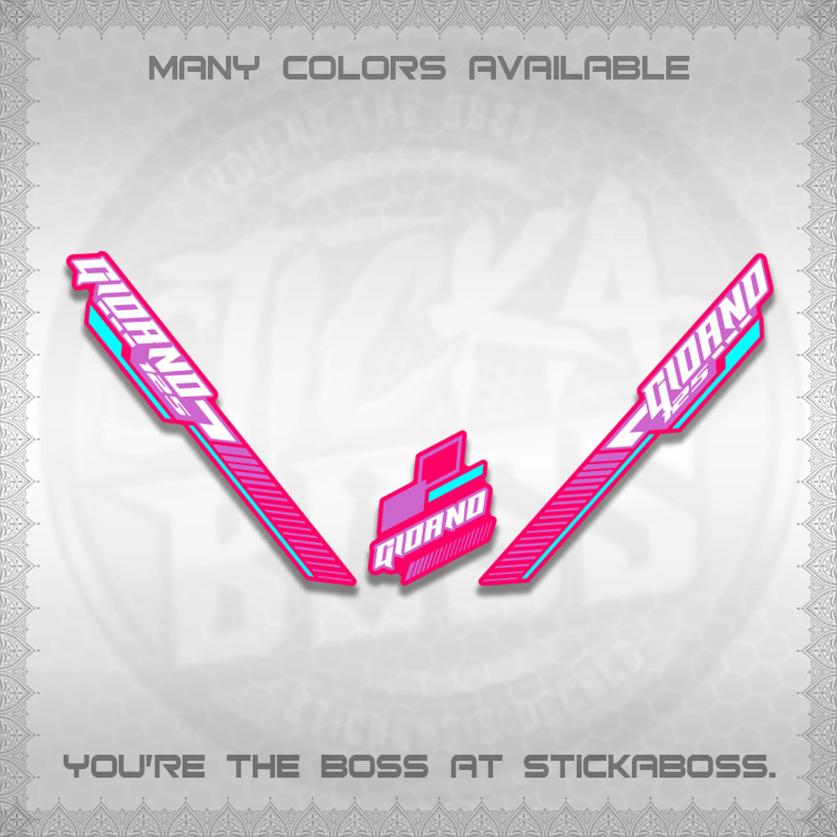 GIORNO DECALS (2026 RACING CAR  PATTERN)STICKER DECALS BY STICKABOSS