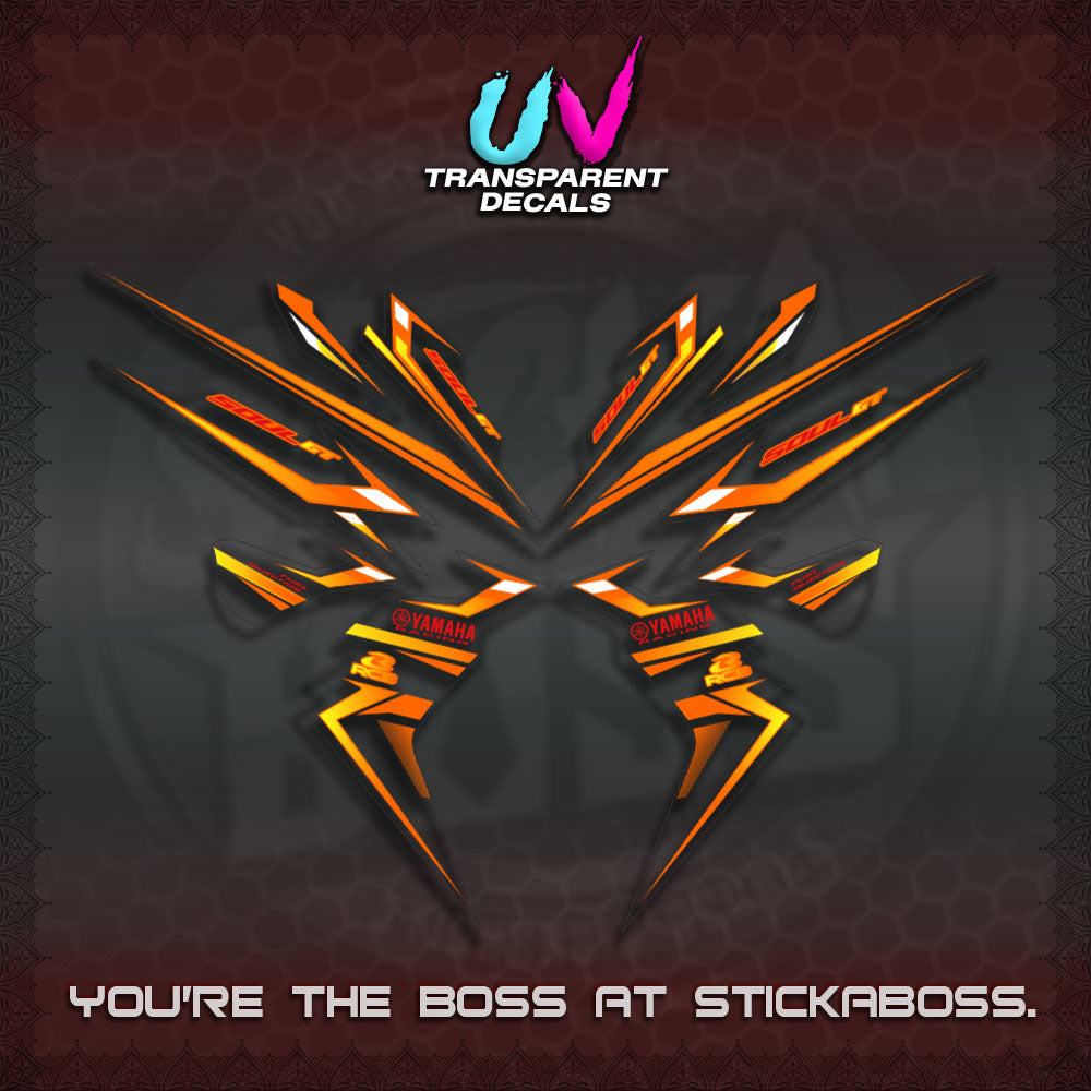【PREMIUM UV PRINT】TRANSPARENT MIO SOUL i 115 GT INDO STRIPING DECALS (2026 DESIGN 001)By STICKABOSS