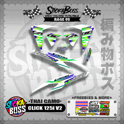 CLICK 125i V2 DECALS ( THAI CAMO )【WITH FREEBIES】
