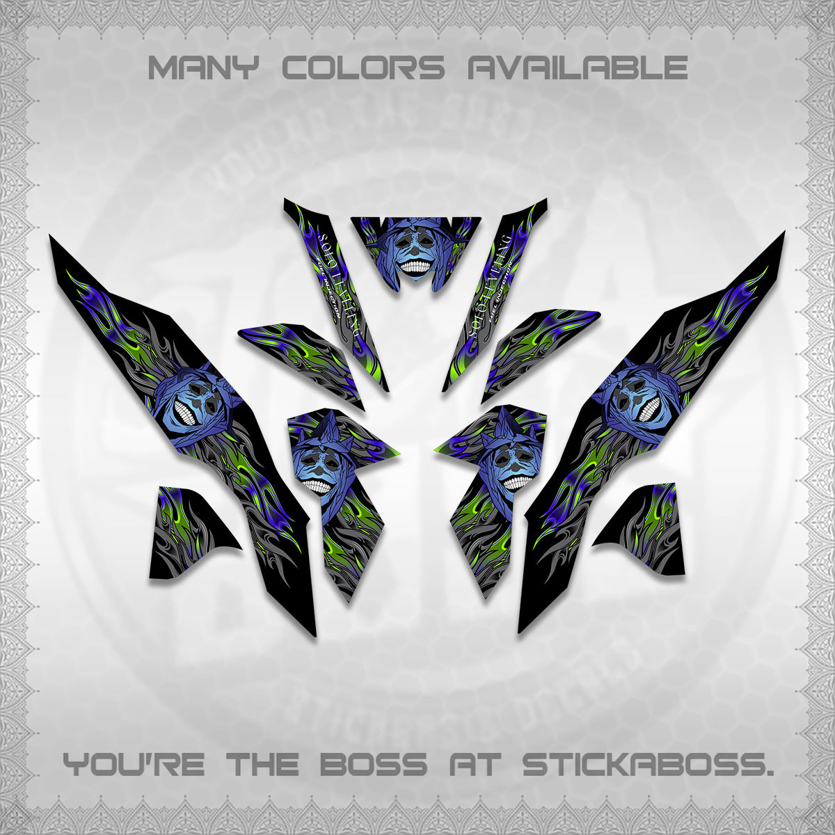 CLICK V3 DECALS (SoloLevelingSmiley Design) STICKER DECALS By STICKABOSS