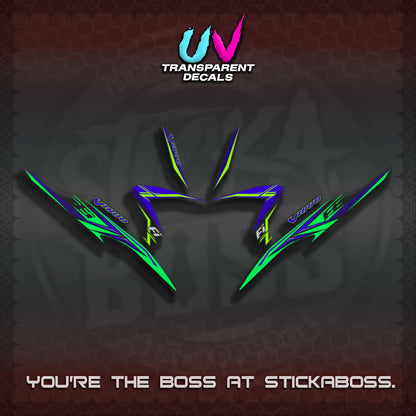 【PREMIUM UV PRINT】TRANSPARENT CLICK V2  VARIO DECALS(2026 CUSTOM 001 DESIGN)By STICKABOSS