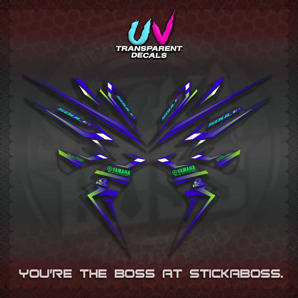 【PREMIUM UV PRINT】TRANSPARENT MIO SOUL i 115 GT INDO STRIPING DECALS (2026 DESIGN 001)By STICKABOSS