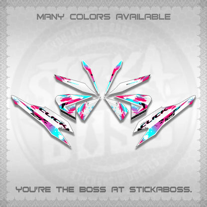 CLICK V2 MALAY FOR WHITE DECALS (HITAM STRIPING 03 MOTIF)STICKER DECALS By STICKABOSS