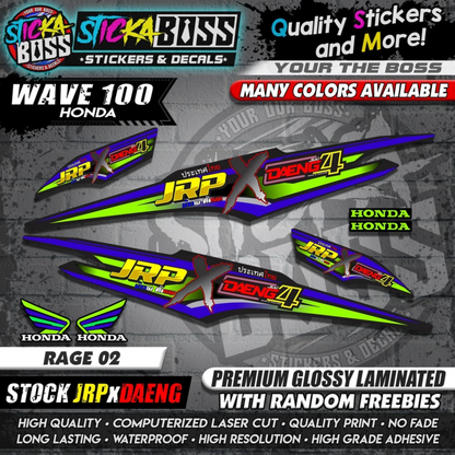 HONDA WAVE 100 Thai Decals ( Stock JRP x DAENG )【WITH FREEBIES】