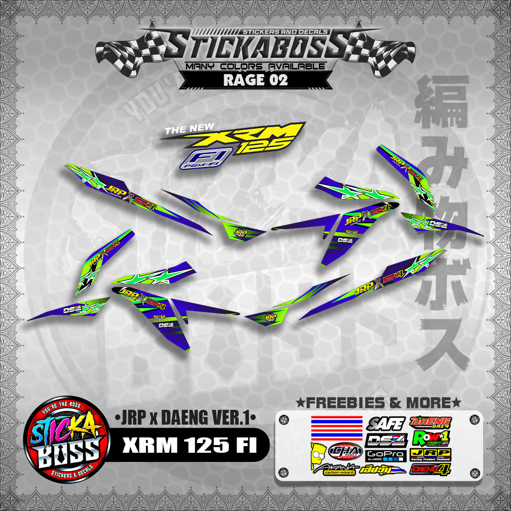 XRM 125 FI Decals - (JRP x DAENG VER.1) [STREET BIKE CONCEPT]【PREMIUM GLOSSY LAMINATED】