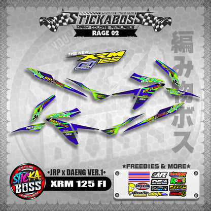 XRM 125 FI Decals - (JRP x DAENG VER.1) [STREET BIKE CONCEPT]【PREMIUM GLOSSY LAMINATED】