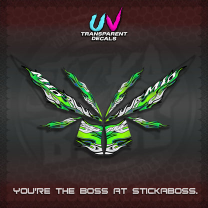 【PREMIUM UV PRINT】TRANSPARENT MIO 4  DECALS (FIRE CUSTOM 3 DESIGN)STICKER DECALS By STICKABOSS