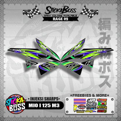 MIO I 125 M3 DECALS ( INJEKSI SHARPS ) [ PREMIUM GLOSSY LAMINATED ]【WITH FREEBIES】