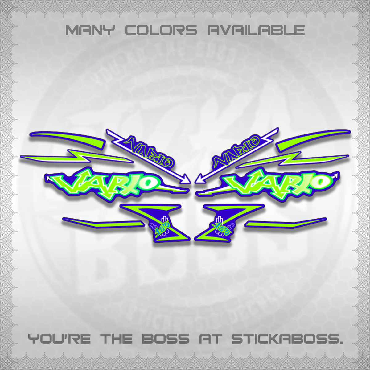 CLICK V2 INDO/MALAY VARIO DECALS (GRAFITY VARIO MOTIF)STICKER DECALS BY STICKABOSS