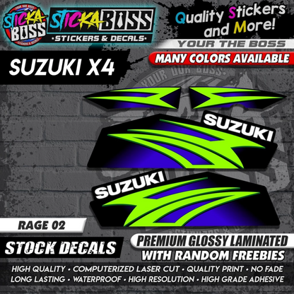 SUZUKI X4 STOCK DECALS【WITH FREEBIES】