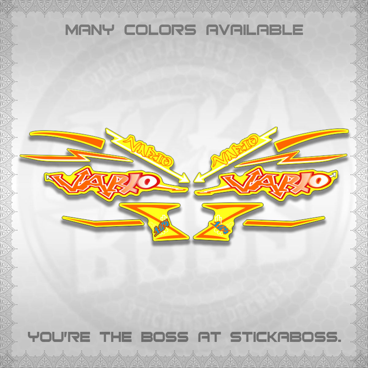 CLICK V2 INDO/MALAY VARIO DECALS (GRAFITY VARIO MOTIF)STICKER DECALS BY STICKABOSS