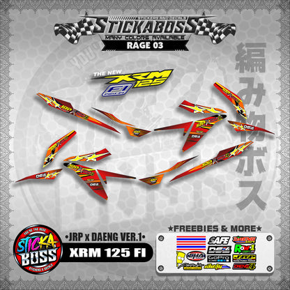 XRM 125 FI Decals - (JRP x DAENG VER.1) [STREET BIKE CONCEPT]【PREMIUM GLOSSY LAMINATED】