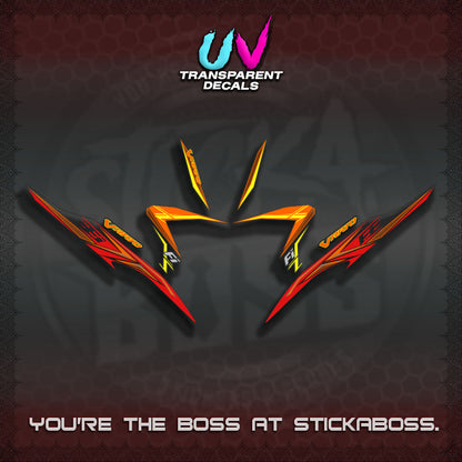 【PREMIUM UV PRINT】TRANSPARENT CLICK V2  VARIO DECALS(2026 CUSTOM 001 DESIGN)By STICKABOSS