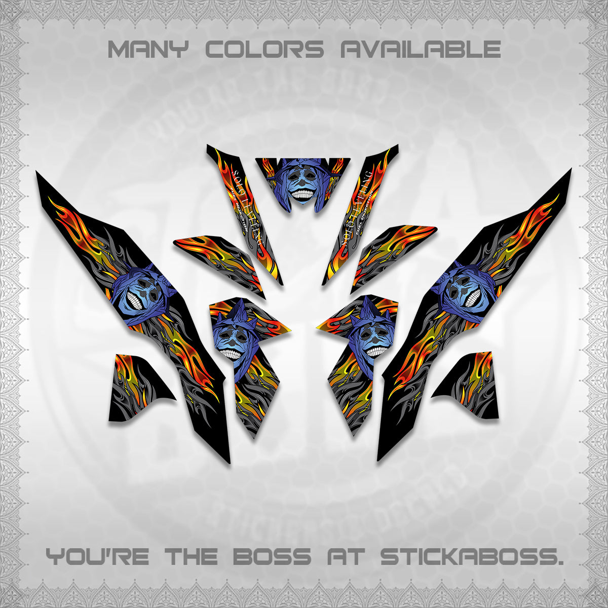 CLICK V3 DECALS (SoloLevelingSmiley Design) STICKER DECALS By STICKABOSS
