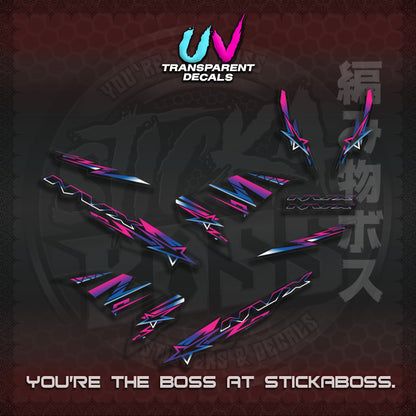 【PREMIUM UV PRINT】AEROX V1 MALAY CONCEPT ( TRANSPARENT NVX STARLIGHT ) STICKER DECALS By STICKABOSS