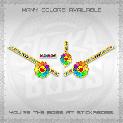 GIORNO 125 DECALS (MURAKAMI FLOWER DESIGN) STICKER DECALS BY STICKABOSS