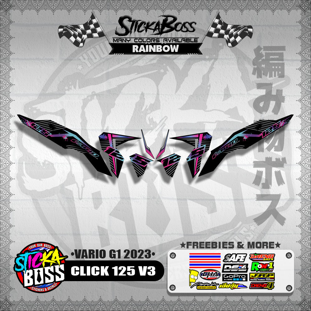 CLICK 125 V3 DECALS ( VARIO G1 2023 )【WITH FREEBIES】
