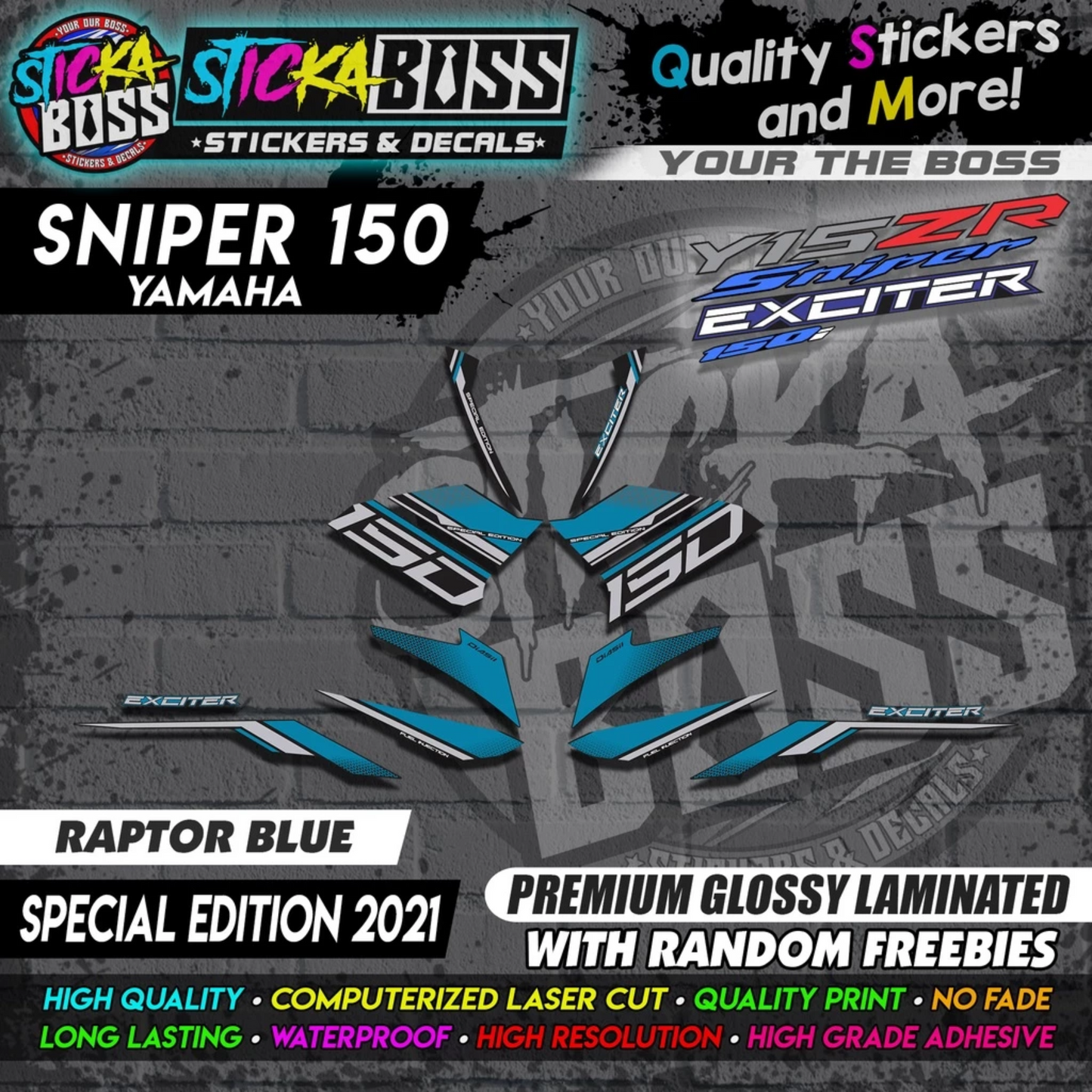 SNIPER 150 Stock Decals ( Special Edition 2021 ) [ MALAYSIAN CONCEPT / EXCITER 150 / Y15ZR ]