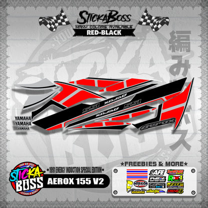 AEROX 155 V2 DECALS ( 1991 ENERGY INDUCTION SPECIAL EDITION )【WITH FREEBIES】