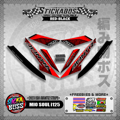 MIO SOUL I 125 STICKER DECALS ( 2023 EGO AVANTIZ STRIPE )【WITH FREEBIES】