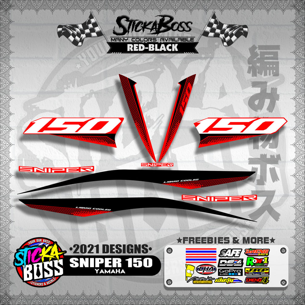 SNIPER 150 DECALS ( 2021 DESIGNS )【WITH FREEBIES】 – StickaBoss