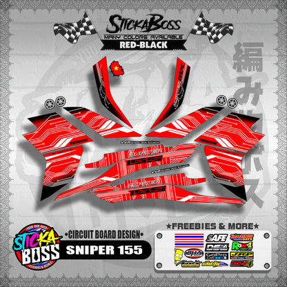SNIPER 155 DECALS ( CIRCUIT BOARD DESIGN )【WITH FREEBIES】