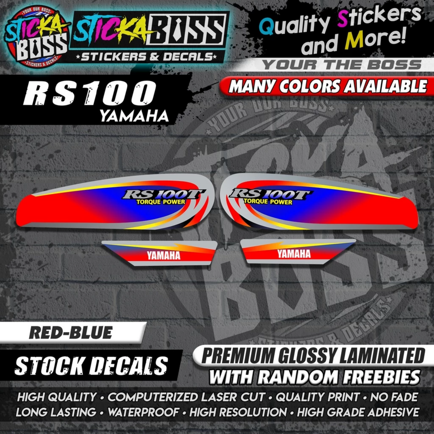 RS100 STOCK DECALS【WITH FREEBIES】