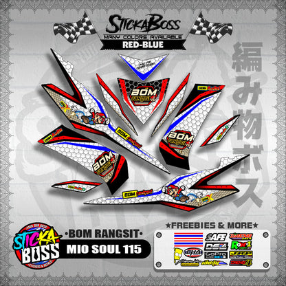 MIO SOUL 115 INDO DECALS ( BOM RANGSIT )【WITH FREEBIES】