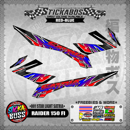RAIDER 150 FI STICKER DECALS ( 001 START LIGHT SATRIA )【WITH FREEBIES】