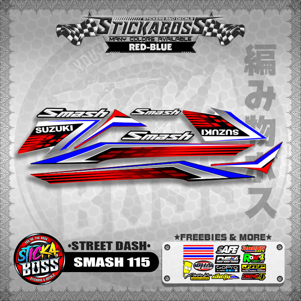 SMASH 115 STICKER DECALS ( STREET DASH )【WITH FREEBIES】