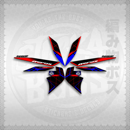 STICKER DECALS for AEROX V2 MALAYSIAN (AV2MAMABO) By STICKABOSS (SOFIE LAMINATED WATERPROOF)