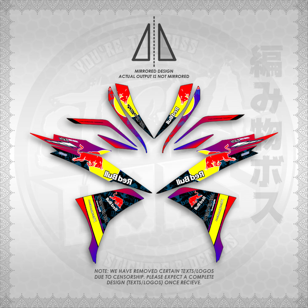 STICKER DECALS for SNIPER 135 MX (S135REBUIN)By STICKABOSS (SOFIE LAMINATED WATERPROOF)