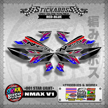 NMAX V1 STICKER DECALS ( 001 STAR LIGHT )【WITH FREEBIES】