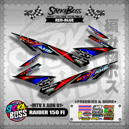 RAIDER 150 Fi DECALS ( MTV X AUN 01 )【WITH FREEBIES】