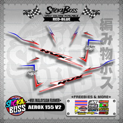 AEROX 155 V2 DECALS ( NVX MALAYSIAN FLOWER )【WITH FREEBIES】
